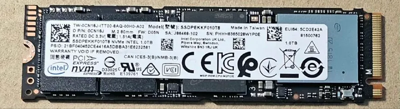 SSD Intel Pro 7600p Series 1TB M.2 NVMe