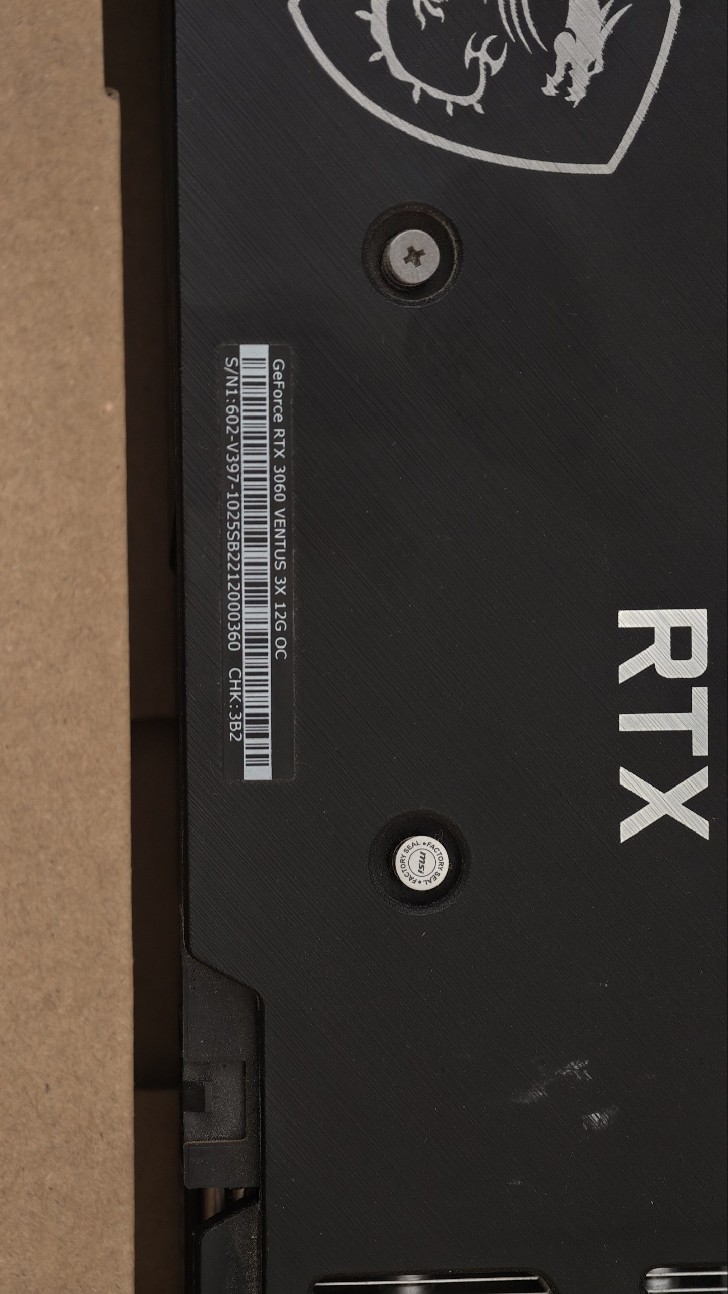 Видеокарта MSI GeForce RTX 3060 VENTUS 3X 12G OC
