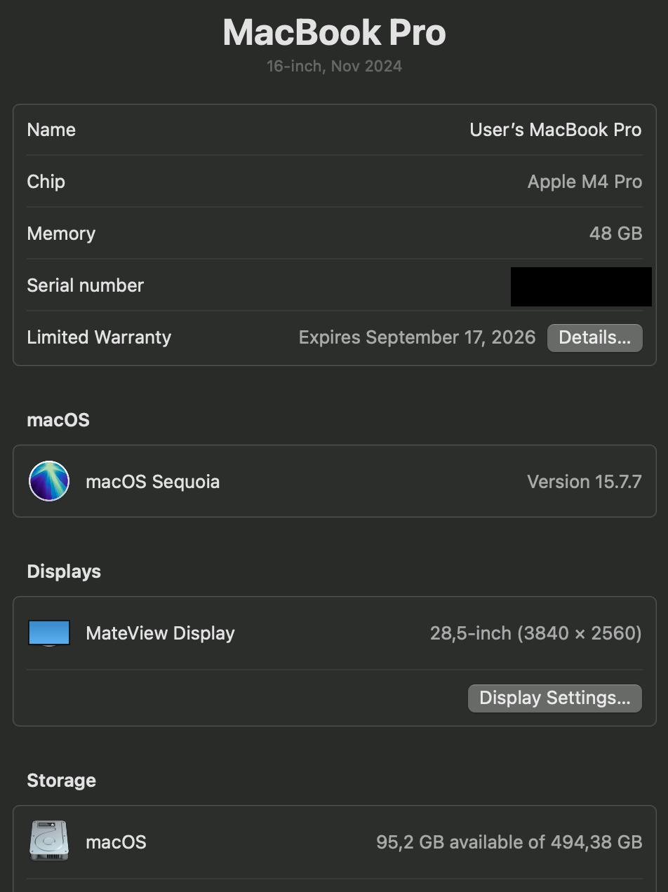 Macbook Pro 16"