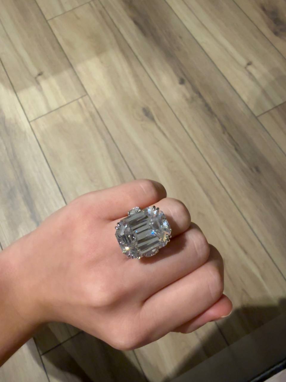 Кольцо серебро 925, муассанит