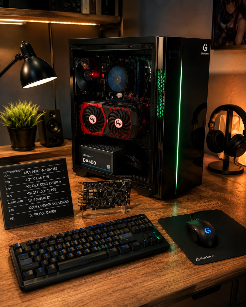 Игровой ПК i3-2100 / GTX 1050 Ti / 8GB / SSD 120GB