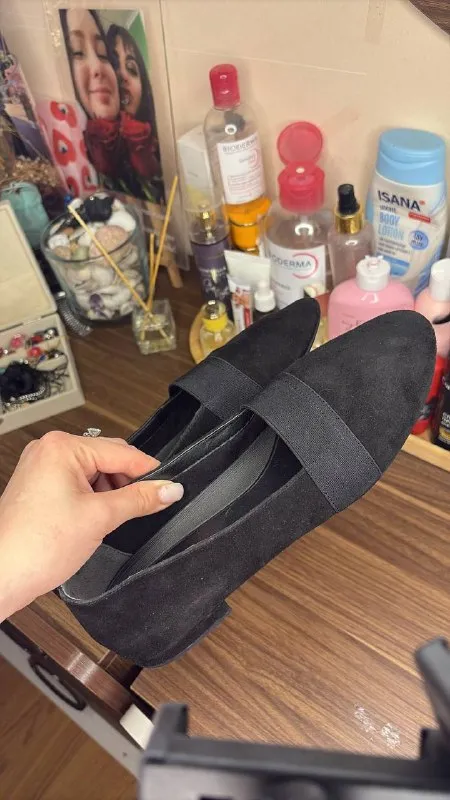 Лодочки из замши