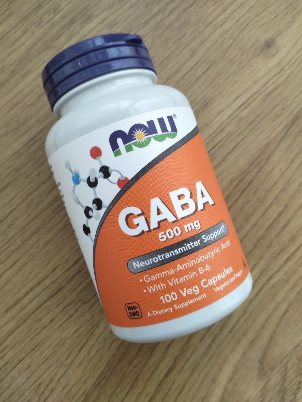 GABA 500 мг, 100 веганских капсул