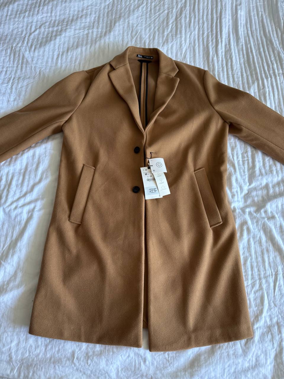 Мужское пальто ZARA camel