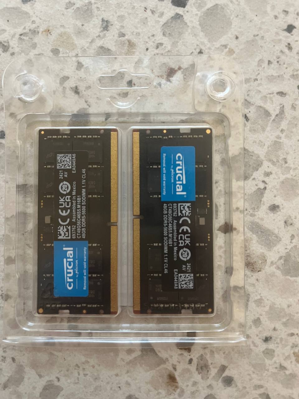 Комплект памяти для ноутбука Crucial DDR5-5600 96Gb (2x48Gb)