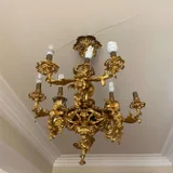 Бронзовая антикварная люстра (photo 4)