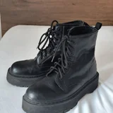 демисезонные сапоги на шнуровке без молнии (photo 2)