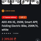 Складной электровелосипед ADO A16 XE (photo 4)