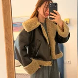 Дубленка Zara из еко кожи XS, подойдет на S (photo 4)