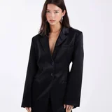 ASOS черный сатиновый жакет (photo 7)