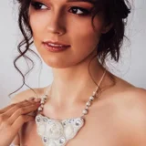 Колье White Rose ручной работы (photo 6)