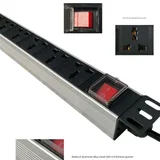 Алюминиевый удлинитель 8 розеток (photo 1)