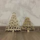 Новогодний декор набором (елочки, флажки, гирлянда) (photo 4)