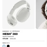 Беспроводные наушники Bluetooth Skullcandy HESH 360 Over Ear. Полностью закрытые. (photo 6)