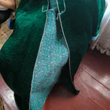 Узбекский стеганый халат чапан темно-зеленый (photo 1)