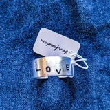 Серебряное кольцо Love 925 проба (photo 2)