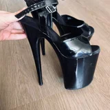 Стрипы-тройки Pleaser р. 37-38 черный лак (photo 3)