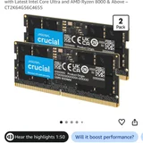 Crucial 128GB Kit (2X64GB) DDR5 RAM 5600MHz (photo 2)