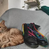 🌈 ботинки dr. martens с радужными строчкой и шнурками из лимитированной коллекции. (photo 1)