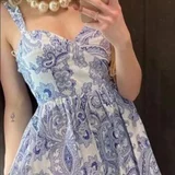 Хлопково-льняное платье Zara (photo 3)