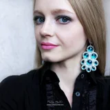 Серьги Королевский изумруд ручной работы (photo 2)
