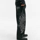 Джинсы Ed Hardy x Urban Outfitters с вышивкой дракона (photo 4)