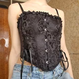 Черный корсет S/M со шнуровкой (photo 1)