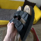 Шлепки Birkenstock черные на платформе 38 размер (photo 3)