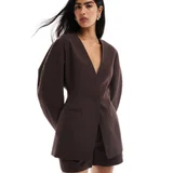 ASOS черный сатиновый жакет (photo 2)