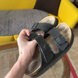 Шлепки Birkenstock черные на платформе 38 размер (photo 4)