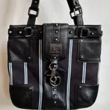 Винтажная кожаная сумка Burberry Blue Label (photo 1)