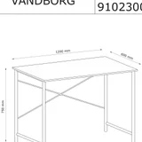 Стол Desk VANDBORG 60x120 чёрный (photo 3)