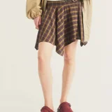 Юбка Zara ассиметричная в клетку (photo 1)