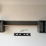 Навесная полка графит со светлым деревом (photo 2)
