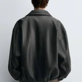 Мужской бомбер Zara из экокожи (photo 3)