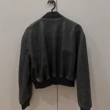 Кожаный бомбер Zara винтажный эффект S (photo 4)