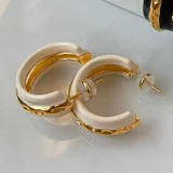 Серьги латунь с эмалевым и золотым покрытием (photo 2)