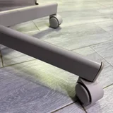 😌 Игровое кресло IKEA UTESPELARE, серое, экокожа и текстиль, на колёсиках. (photo 4)