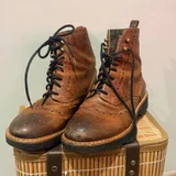 Кожаные ботинки Clarks броги (photo 1)