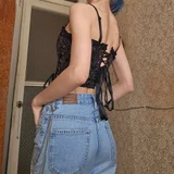 Черный корсет S/M со шнуровкой (photo 2)