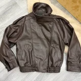 Косуха кожанка Zara шоколадная М (photo 1)