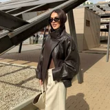 Кожаная куртка Zara оверсайз (photo 2)