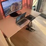 Белый стол с автоматической регулировкой высоты (photo 1)