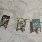 Новогодний декор набором (елочки, флажки, гирлянда) (photo 1)