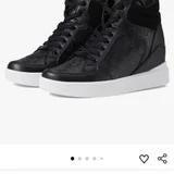 Кроссовки Guess Black High-Top Patterned Sneakers (photo 1)