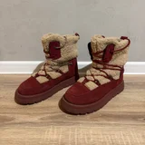 **Зимние теплые ботинки бордового цвета (photo 2)