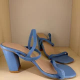 Синие с цветами винтажные туфли Stuart Weitzman, размер 39 (photo 6)