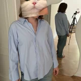 Голубая рубашка ZARA (photo 1)
