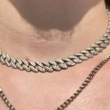 Цепь Ice Out Cuban Link с цирконием серебро 925 (photo 1)