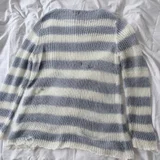 VOLCAN&APHRODITE Striped Distressed Knit (photo 2)